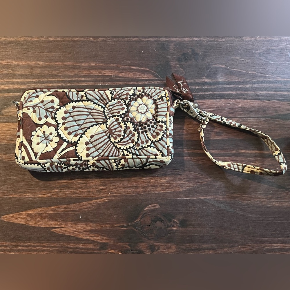 Vera Bradley Slate Blooms All In One Zip Wristlet